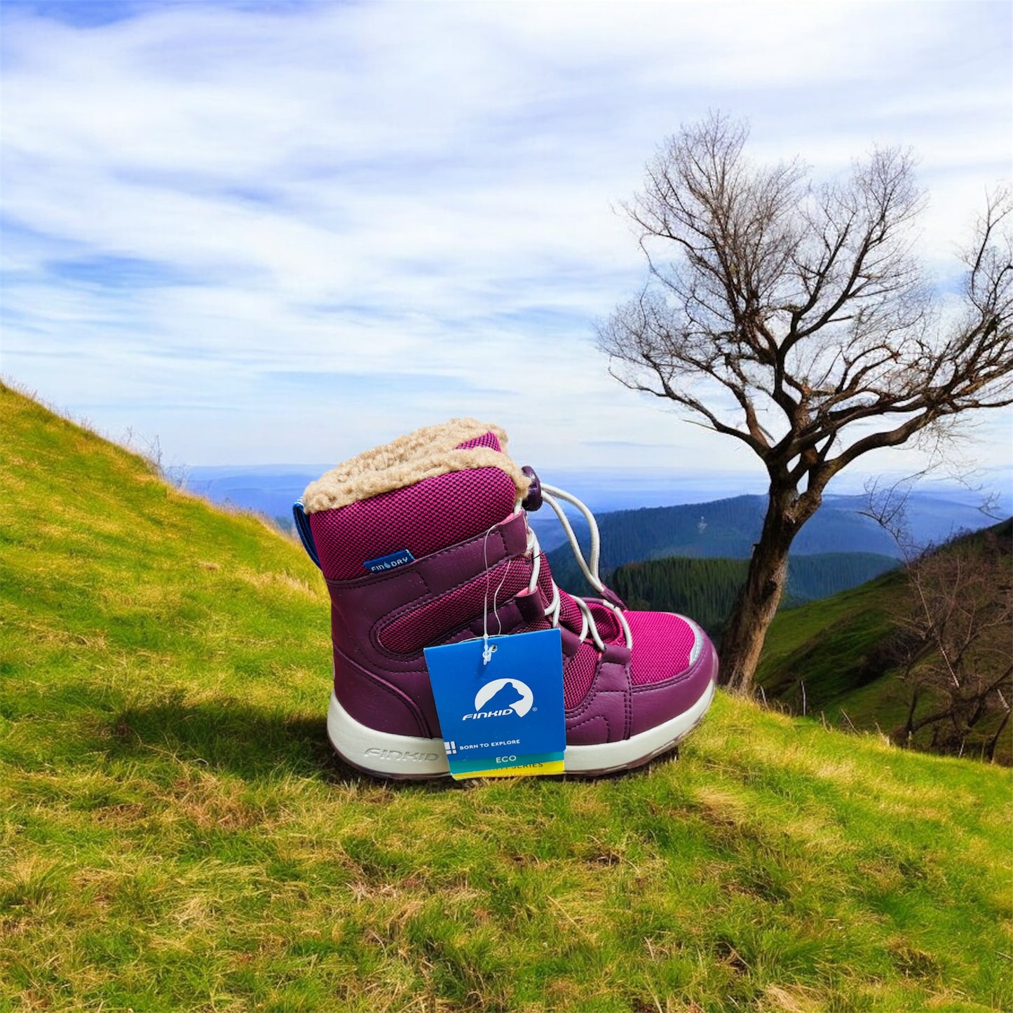 Finkid Kinder Winterstiefel HUIPPU in beet red/eggplant Herstellernummer : 7332039259260322 ( Letzte Stück )