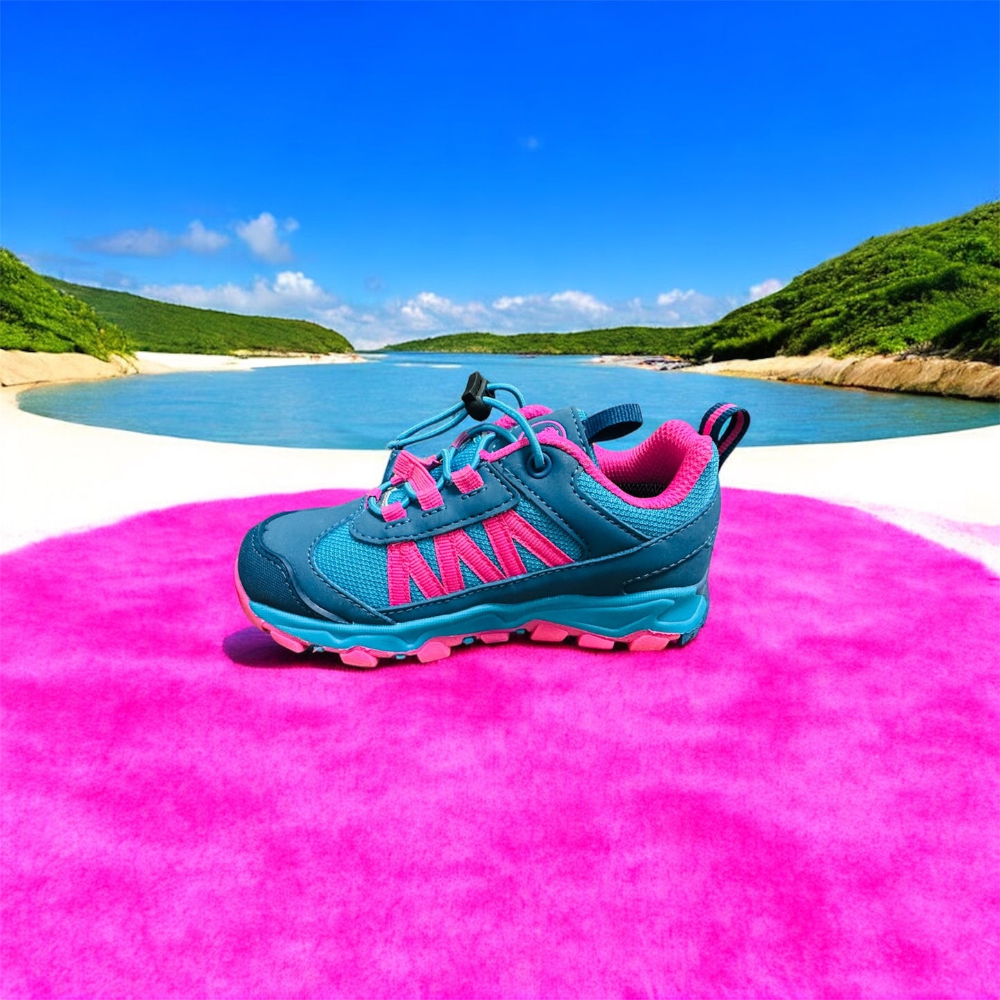 Trollkids Tronfjell Hiker Low Kinder Sneaker in Dark Turquoise/ Light Magenta Herstellernummer : 475123029 ( Letzte Stück )