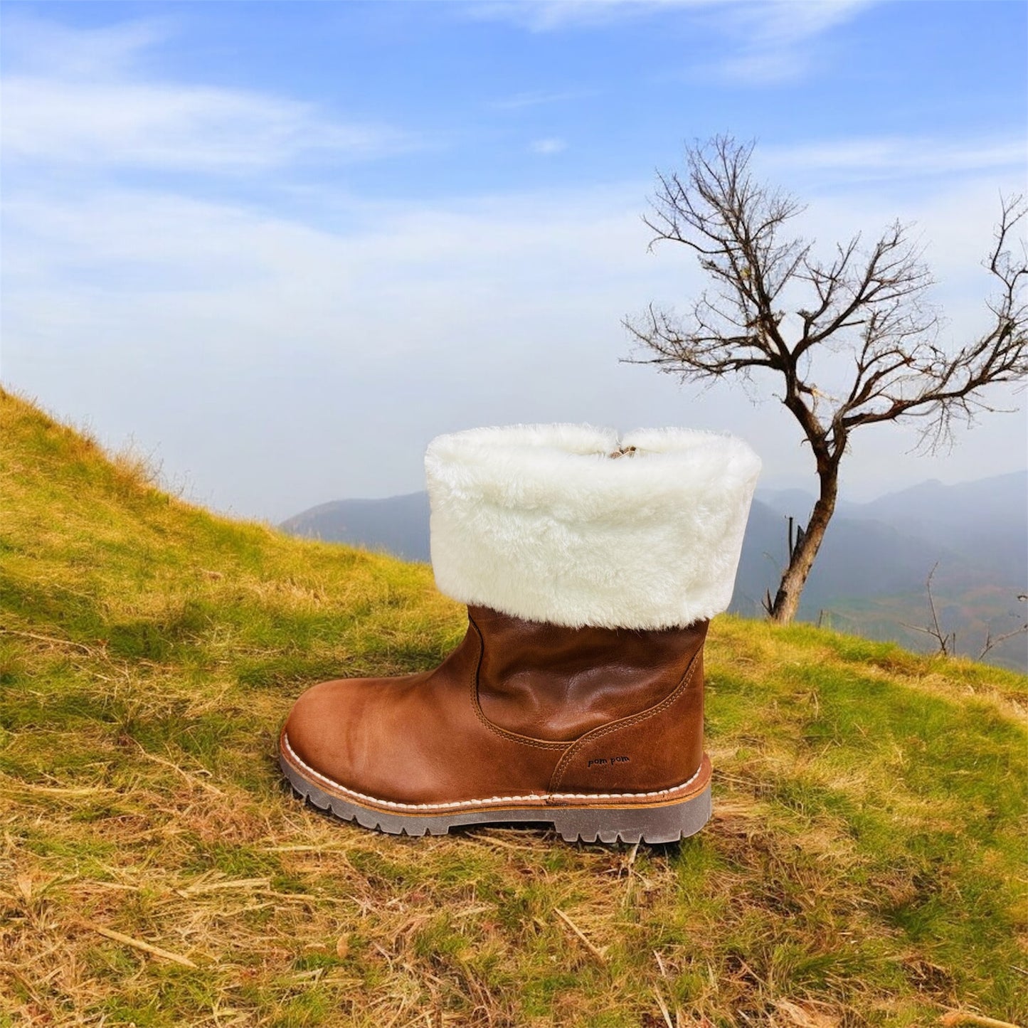 Pom Pom Leder Winter Kinderstiefel in Braun Herstellernummer : PP5113/0224/03 ( Letzte Stück )